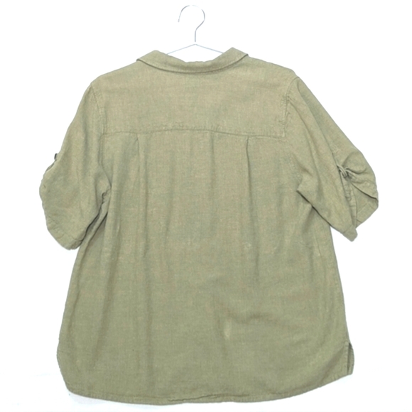 White Stag | Linen Blend Top | Quiet Luxury | Beach | Boho | Hippie | Chic | - Picture 3 of 4